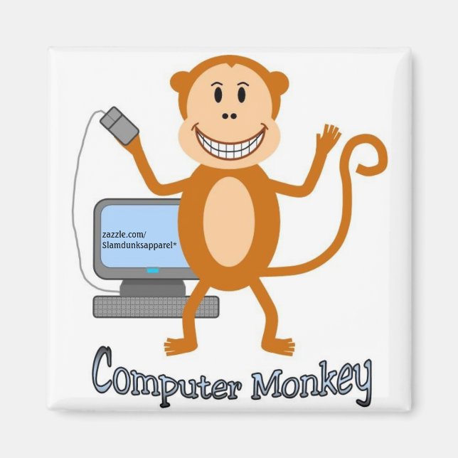 Computer Monkey magnet (Front)