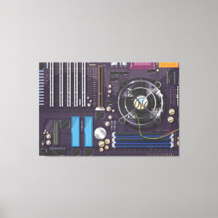 Computer Motherboard Canvas Print
