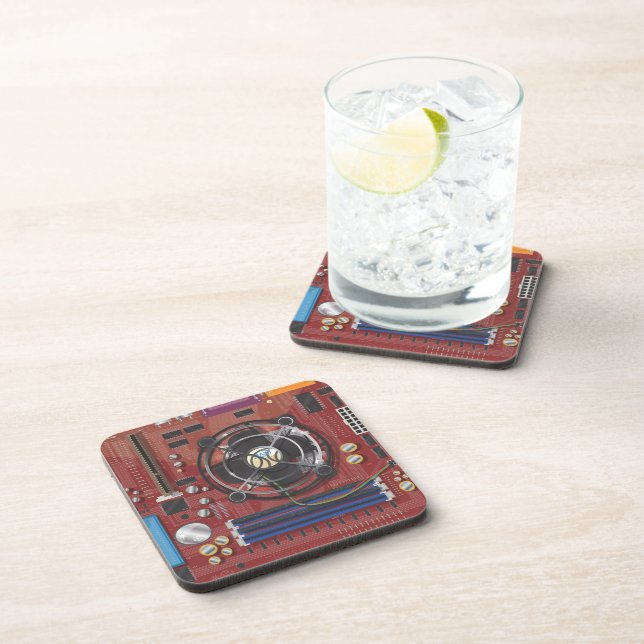 Computer Motherboard Drink Coaster (Right Side)