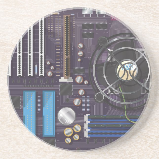 Computer Motherboard Drink Coaster (Front)