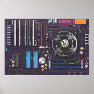 Computer Motherboard Poster