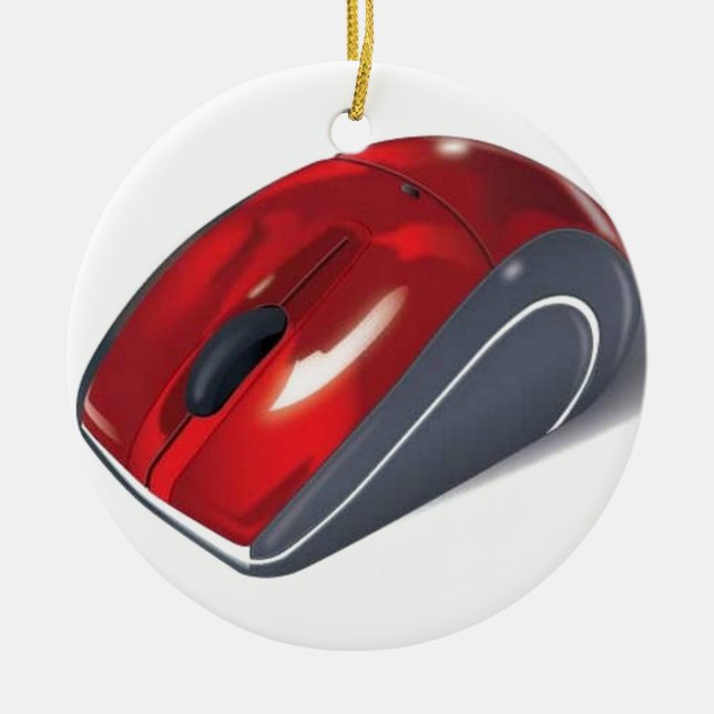 Computer mouse ceramic ornament (Front)