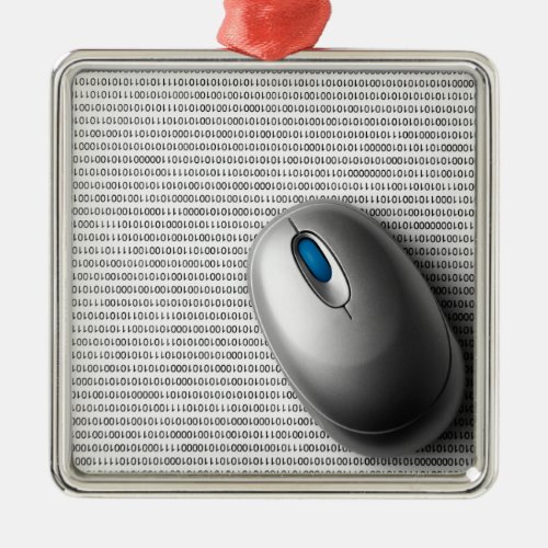 Computer mouse metal ornament