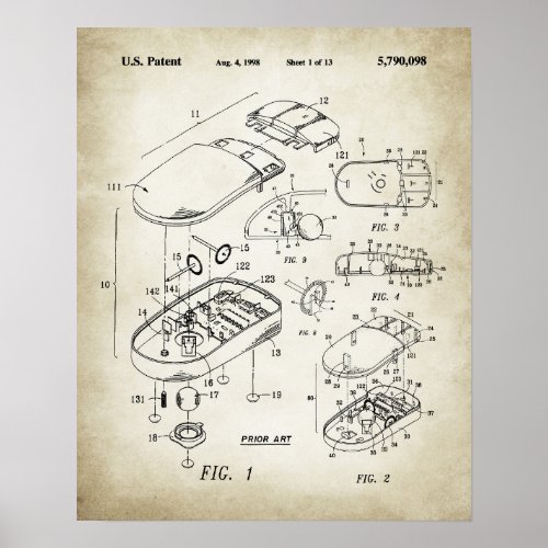 Computer Mouse patent Poster