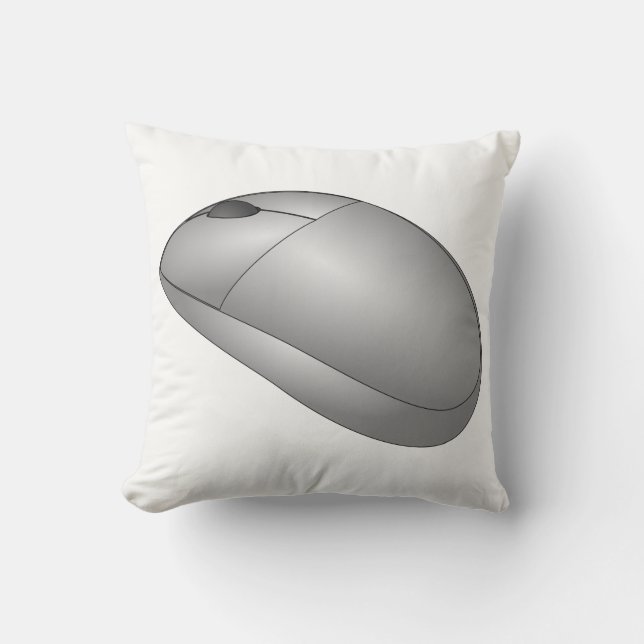 Computer Mouse Throw Pillow (Front)