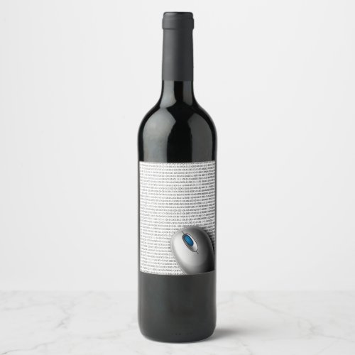 Computer mouse wine label