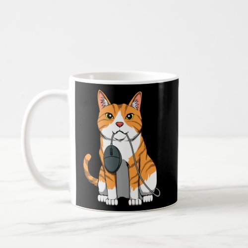 Computer Mouse With Cat Kitten Feline Gamer Gaming Coffee Mug