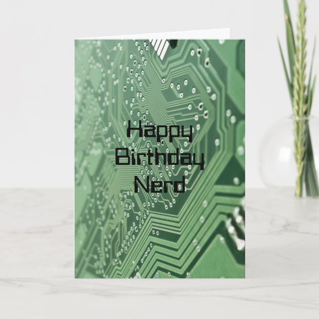 Computer Nerd Birthday Card (Front)