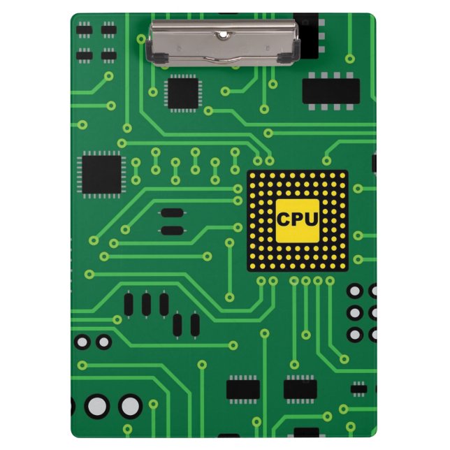 Computer Nerd Circuit Board CPU                  I Clipboard (Front)