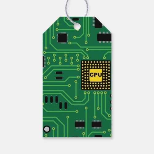 Computer Nerd Circuit Board CPU                  I Gift Tags