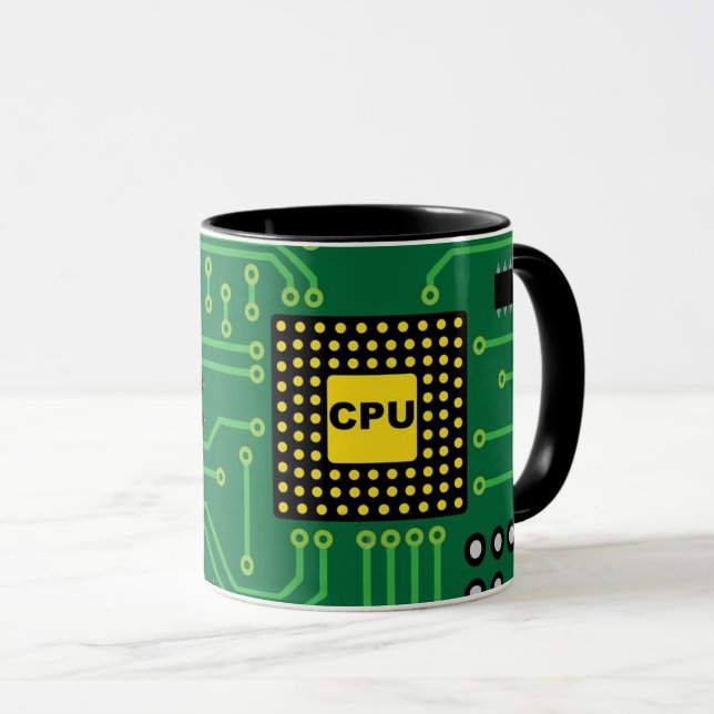 Computer Nerd Circuit Board CPU                  I Mug (Front Right)