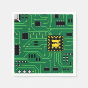 Computer Nerd Circuit Board CPU                  I Napkins