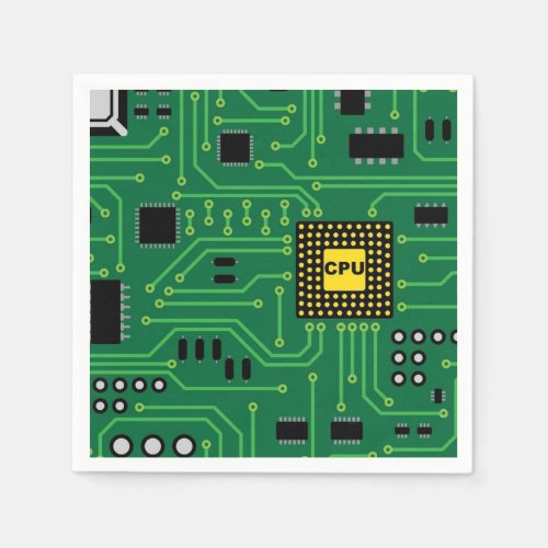 Computer Nerd Circuit Board CPU                  I Napkins