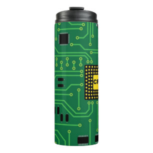 Computer Nerd Circuit Board CPU I Thermal Tumbler