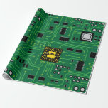 Computer Nerd Circuit Board CPU Wrapping Paper
