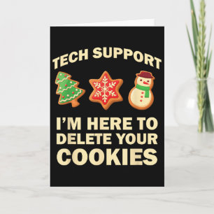 Computer Nerd Funny Christmas Designs Men's Black Card