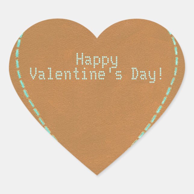 Computer Nerd Geek Happy Valentines Day Heart Heart Sticker (Front)