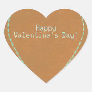Computer Nerd Geek Happy Valentines Day Heart Sticker