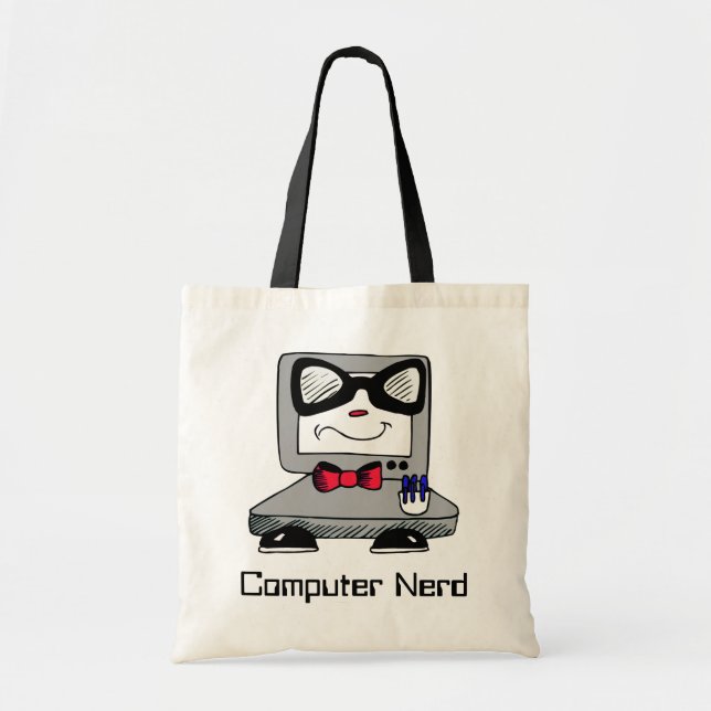 Computer Nerd Geek Tote Bag (Front)
