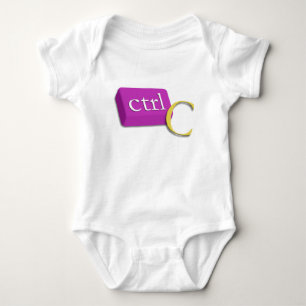 Computer Nerd Twin Baby 1 of 2 (ctrl C) Onsies Bodysuit