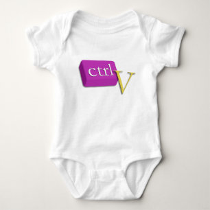 Computer Nerd Twin Baby 2 of 2 (ctrl V) Onsies Bodysuit