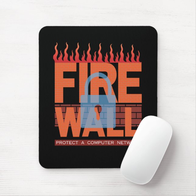 Computer Network Firewalls in Graphics Mouse Pad (With Mouse)