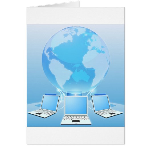 Computer network world concept cards (Front)