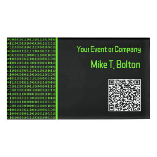 Computer Ones & Zeroes Retro Theme: Techincal Team Name Tag