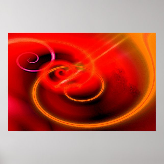 Computer Painting Abstract Digital Canvas Print (Front)