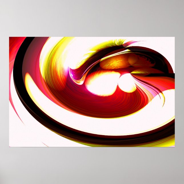 Computer Painting Digital Abstract Circles Posters (Front)