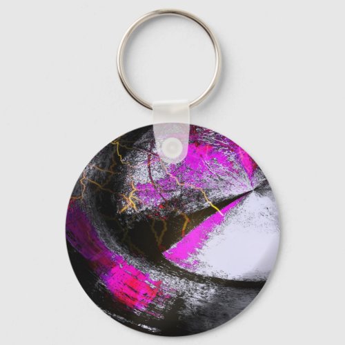 Computer Painting Digital Abstract Keychain