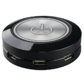 Computer Power Button Theme USB Charging Station (Angled)
