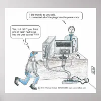 cartoon in computering power supply