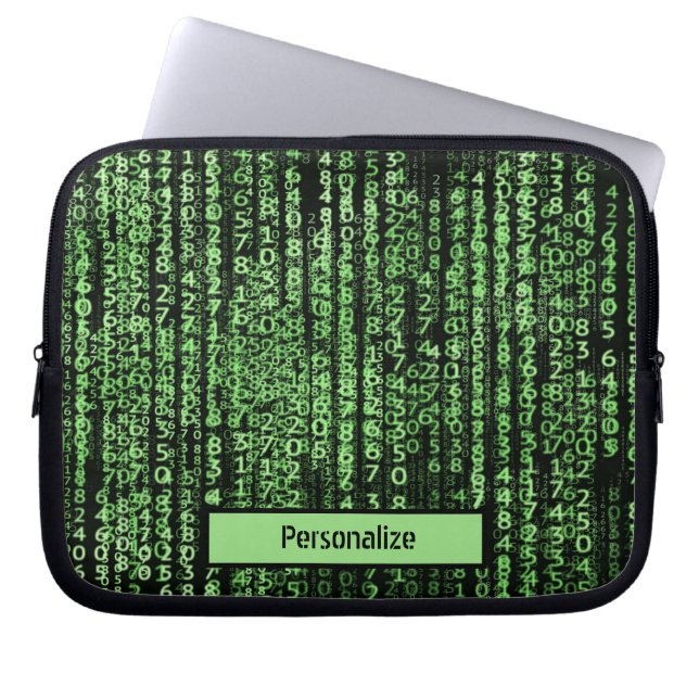 Computer Program Tech Data Flow Personalize Laptop Laptop Sleeve (Front)