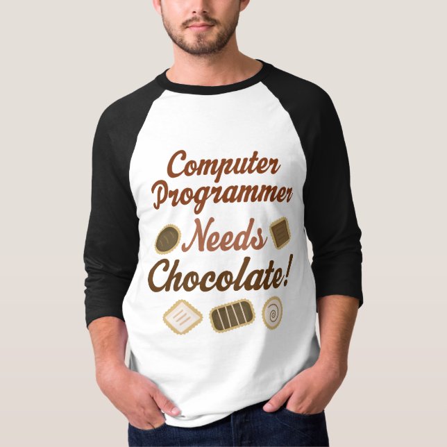 Computer Programmer Chocolate T-Shirt (Front)