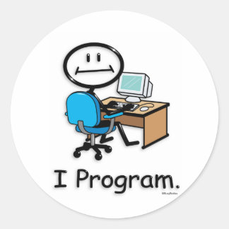 Computer Programmer Classic Round Sticker
