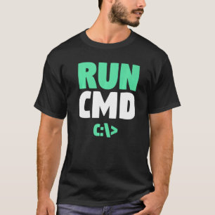 Computer Programmer Command Prompt Run CMD T-Shirt