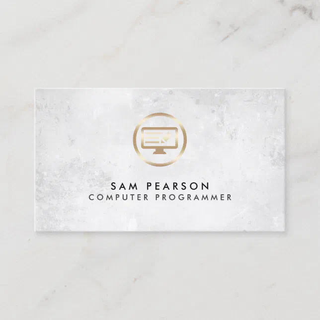 Computer Programmer ComputerCode Icon BusinessCard Business Card | Zazzle