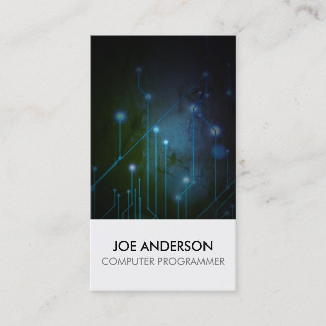 Computer Programmer Electronic Circuits  Business Card (Front)