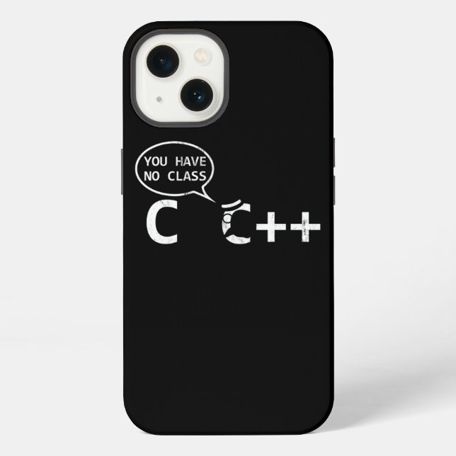 Computer Programmer Funny C Class Joke  Iphone Case (Back)