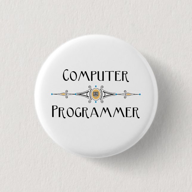 Computer Programmer Line Button (Front)
