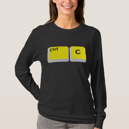 Computer Programmer Nerd Ctrl C Copy Paste Humor T_Shirt