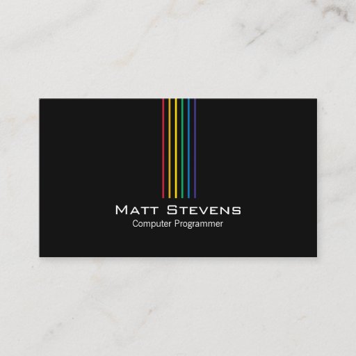 Customizable Computer Programmer Simple Business Card