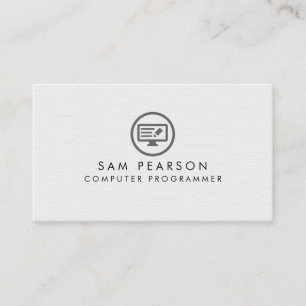 Computer Programmer Software Developer Business Ca Card