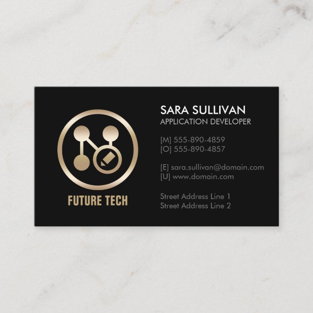 Computer Programmer Technology Business Card (Front)