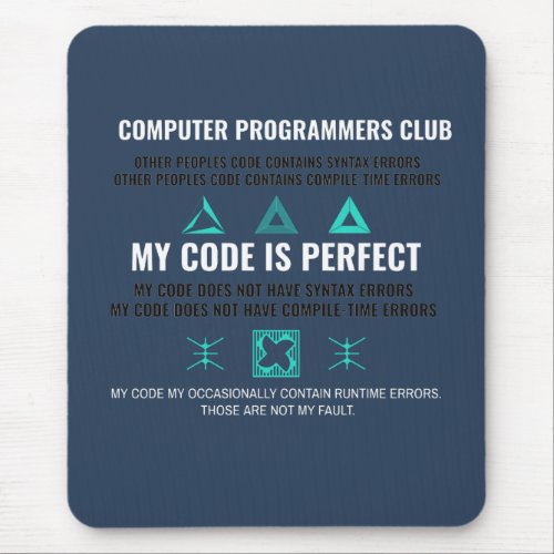 computer programmers club  mouse pad