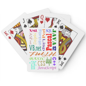 Computer Programmers Playing Cards