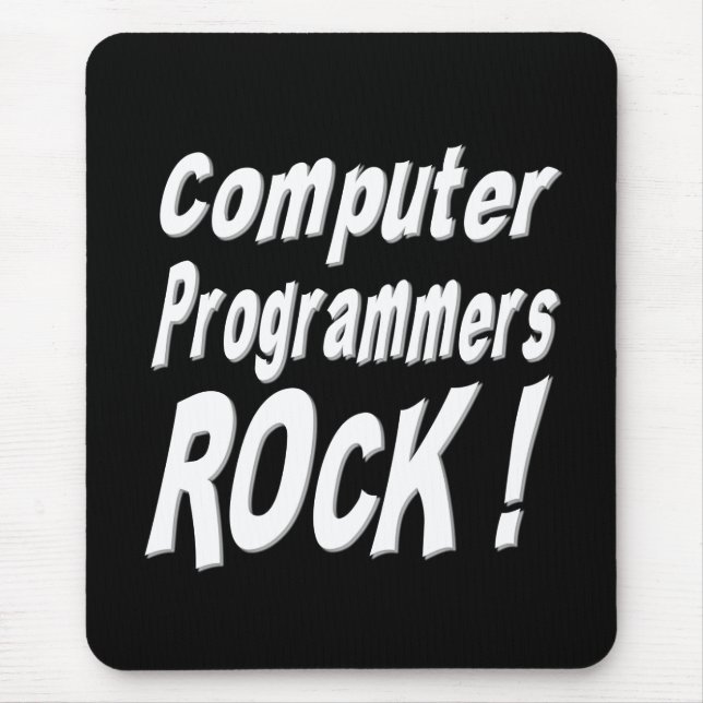 Computer Programmers Rock! Mousepad (Front)