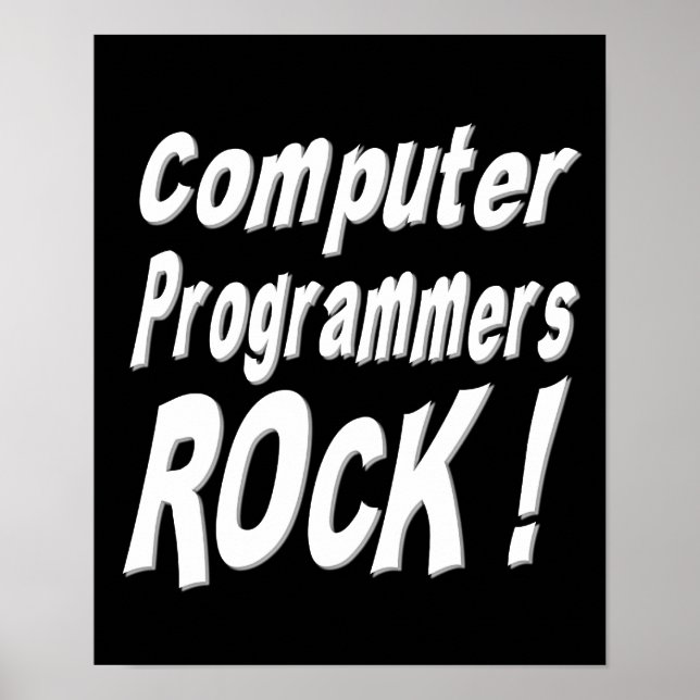 Computer Programmers Rock! Poster Print (Front)