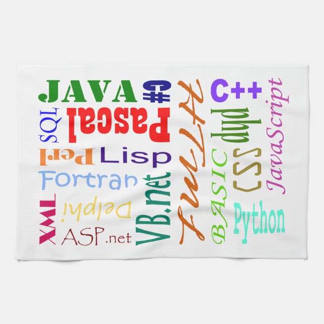Computer Programmers Tea Towel (Horizontal)